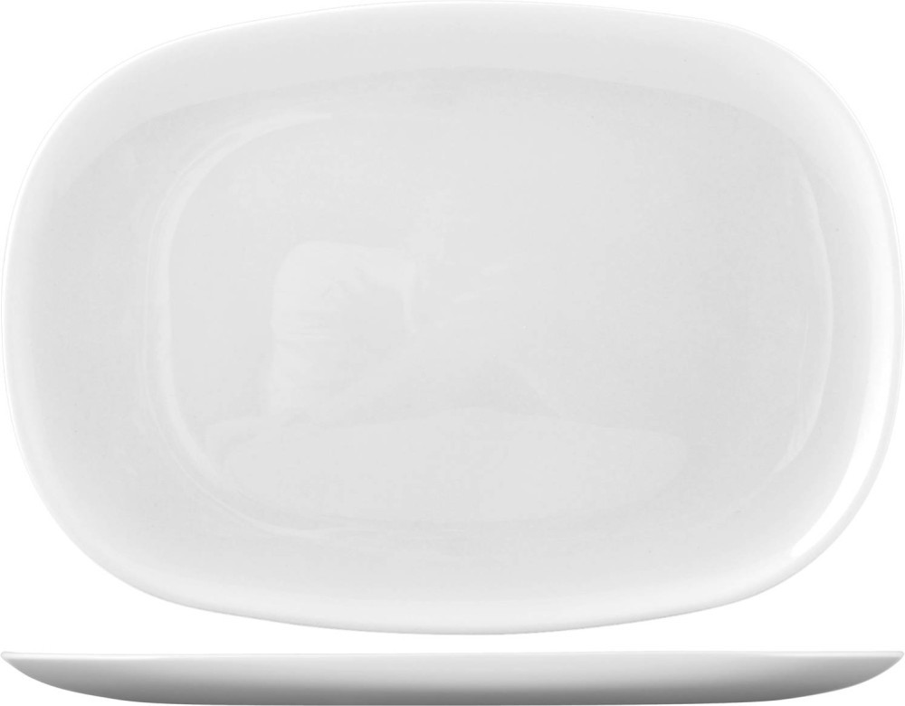 Pack Of 6 Opal Plates Premiere Barbeque White 34 Cm H&H