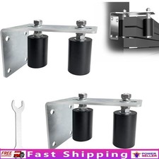 Heavy Duty Sliding Gate Roller Guide Adjustable L Bracket Nylon Rollers Set New