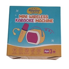 Reoslar Mini Purple Wireless Karaoke Machine Kids Bluetooth 2 Microphones NEW