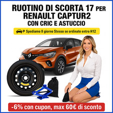 Ersatzrad 17 Für Renault Captur 5 Löcher Mit Wagenheber Etui 125/80R17 Dot25