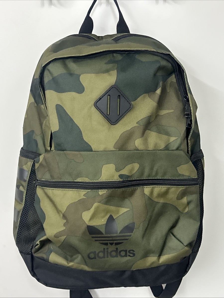 New With Tags Adidas Originals Mens Boys Base School Backpack Army Green  Camo