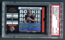 2003 Playoff Contenders Carson Palmer RC Ticket AUTO 186/194 PSA 8 NM-MT