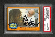 Signed Peter Mayhew CHEWBACCA 1977 Topps STAR WARS Rookie Card RC Auto Rare! PSA