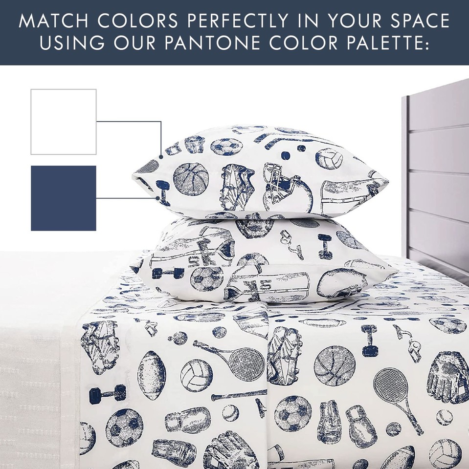 Roaming Setting Where The Polka Dots Roam Kids Sports Bedding Set Full Size Baseball ...