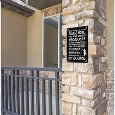 No Soliciting Sign for House Funny No Soliciting Sign for Front Door Home Yar...