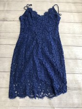 LuLu's Dress Womens Small Floral Lace Sheath Sleeveless Cocktail Party Formal