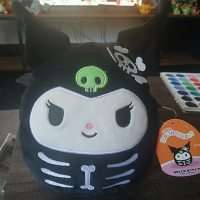 Kellytoy Hello Kitty Kuromi Skeleton 8 in Halloween Plush
