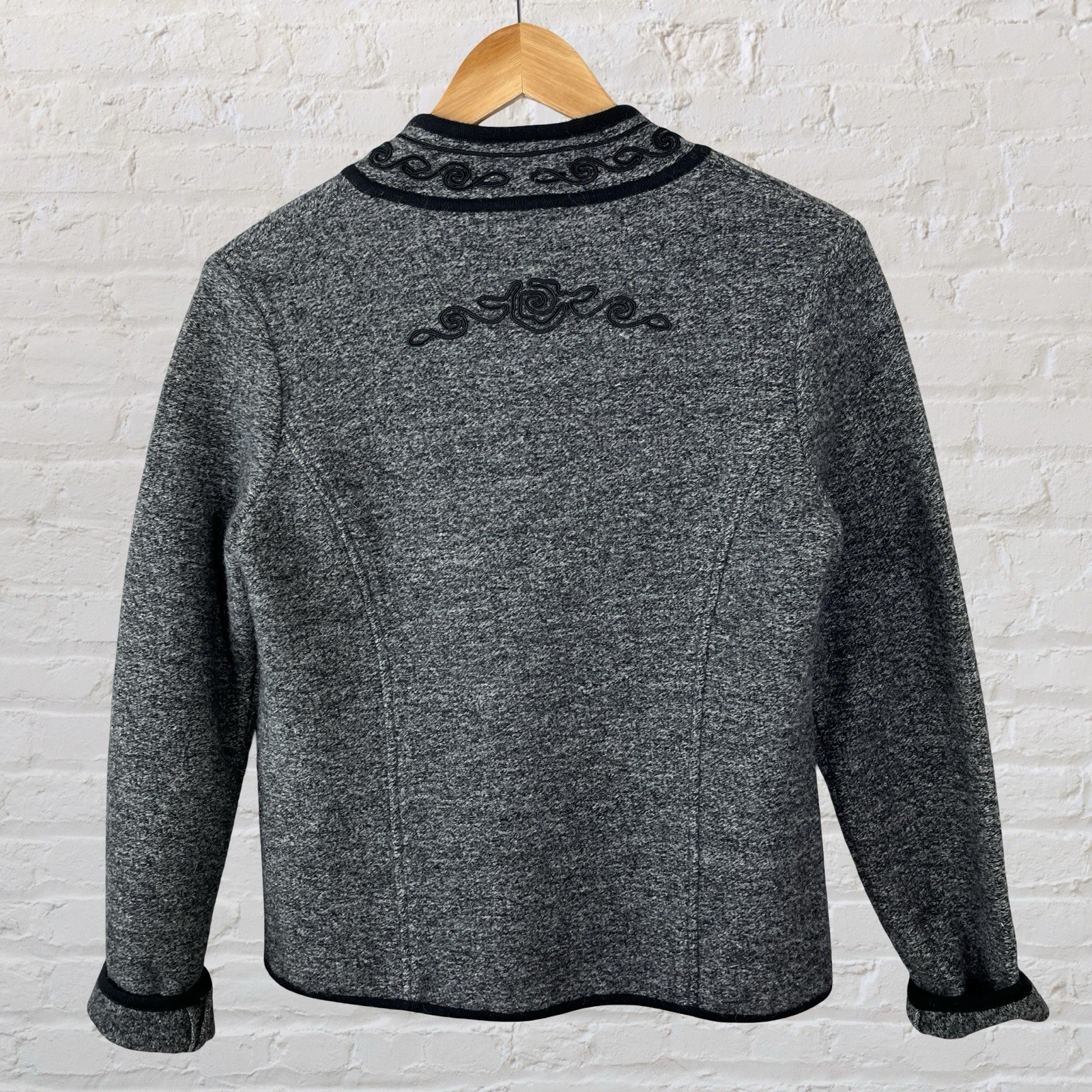 Pendleton Wool Jacket Gray Button Up Embroidered … - image 5