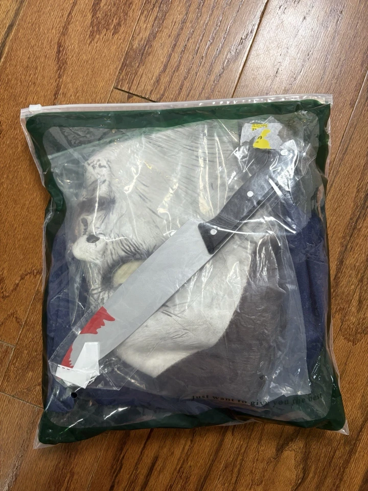 Disfraz de Michael Myers Mono para Adulto XL con Máscara de Goma/Látex y Cuchillo de Plástico Foto 4 de 4