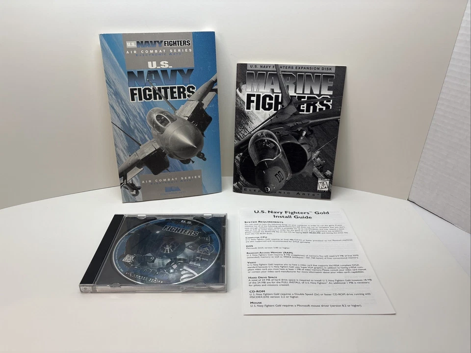 US Navy Fighters Gold Air Combat Series PC Game CD-ROM 1995 EA with Box - Image 3 of 3