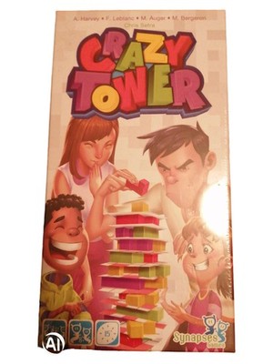 Crazy Tower Stapelspiel Holz Synapses Games 3in1 Geschicklichkeitsspiel