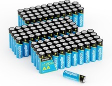 Maplin 120x AA LR6 1.5V Alkaline Batteries 10 Year Shelf Life High Performance 0.31 per battery