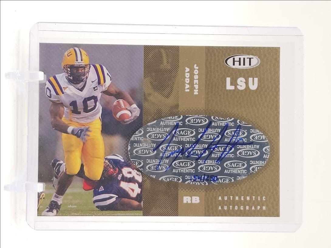 Joseph Addai SA-GE Hit Autographs #A30 Gold