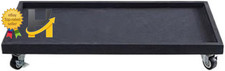 Plant Trays Movable with Wheels Flower Pot Pallet Drip Tray Black Small USA ONLY