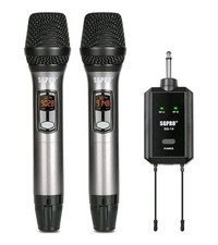 Multiple-Purpose Wireless Microphone Set Compact Receiver Mute Function Battery
