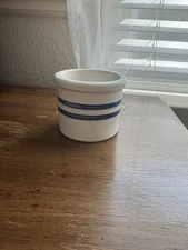 Mini Butter Crock, Antique Crock, Mini Crock,  Lines, butter, keeper, ceramic