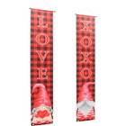 1 Pair Of Valentine Day Decorations Door Porch Banners Decorative Front Door