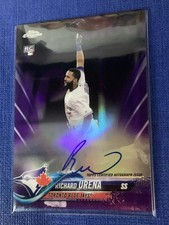 2018 Topps Chrome - Rookie Autographs Richard Urena #RA-RU Purple Refractor /250