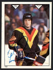 Patrik Sundstrom Signed 1983-84 O-Pee-Chee Sticker Card 152 Vancouver Canucks