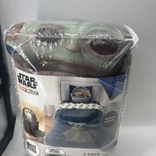 Star Wars The Mandalorian Baby Yoda Comforter and Sham Set for Twin/Full Bed