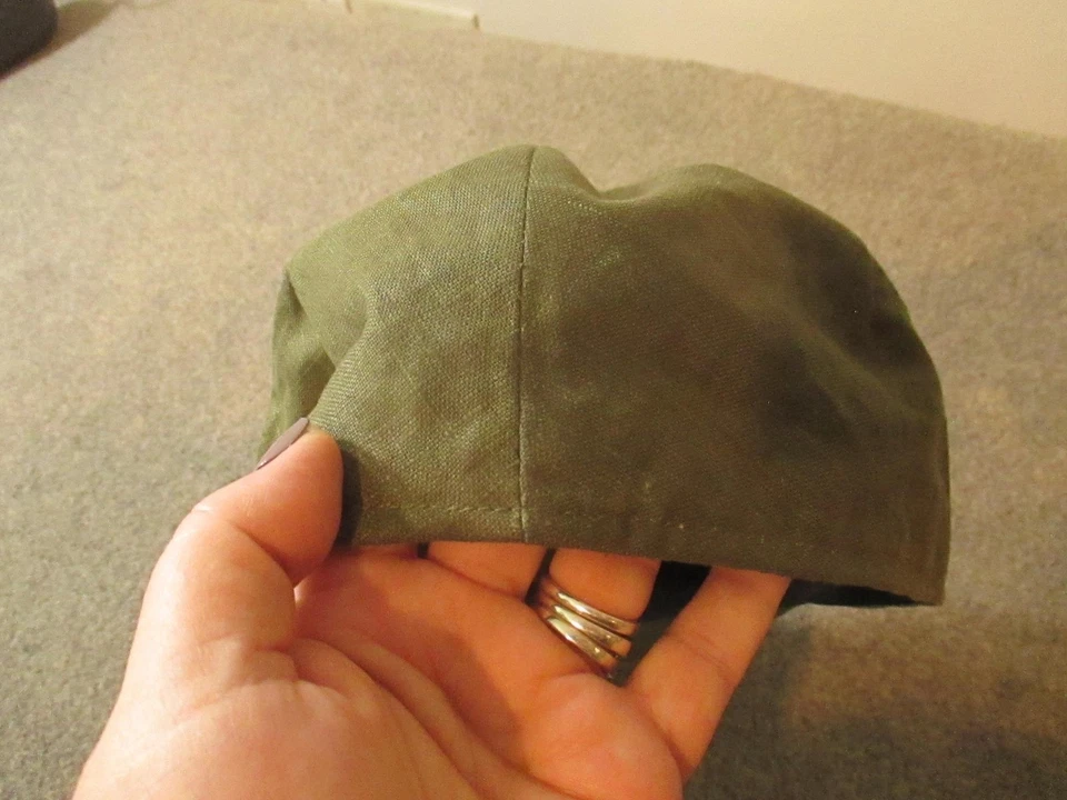 Jaxon Hat Cap Fitted Mens XX-Large Green Cadet Military Linen Cotton Fiddler - Image 4 of 4