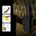 Kizer Mini Harpoon Drop Point Fixed Knife S45VN Blade Fat Carbon Handle+Sheath — photo 10