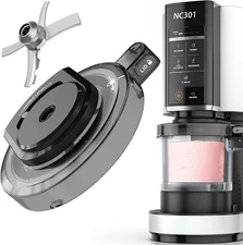 Outer Bowl Lid and 301 Paddle for NC301 Ice Cream Maker,Reusable Ninja Creami Re