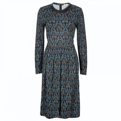 Tory Burch Brown Print Lulu Dress XS