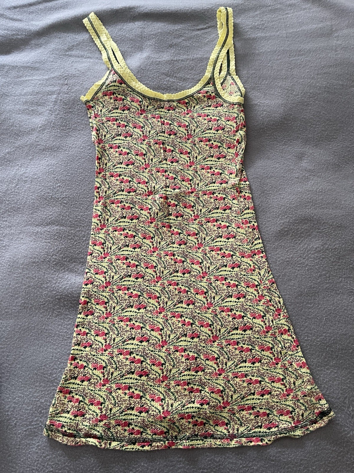 FreePeople Real Vintage Boho Babydoll Cardigan with Tank Top Size Small image 8