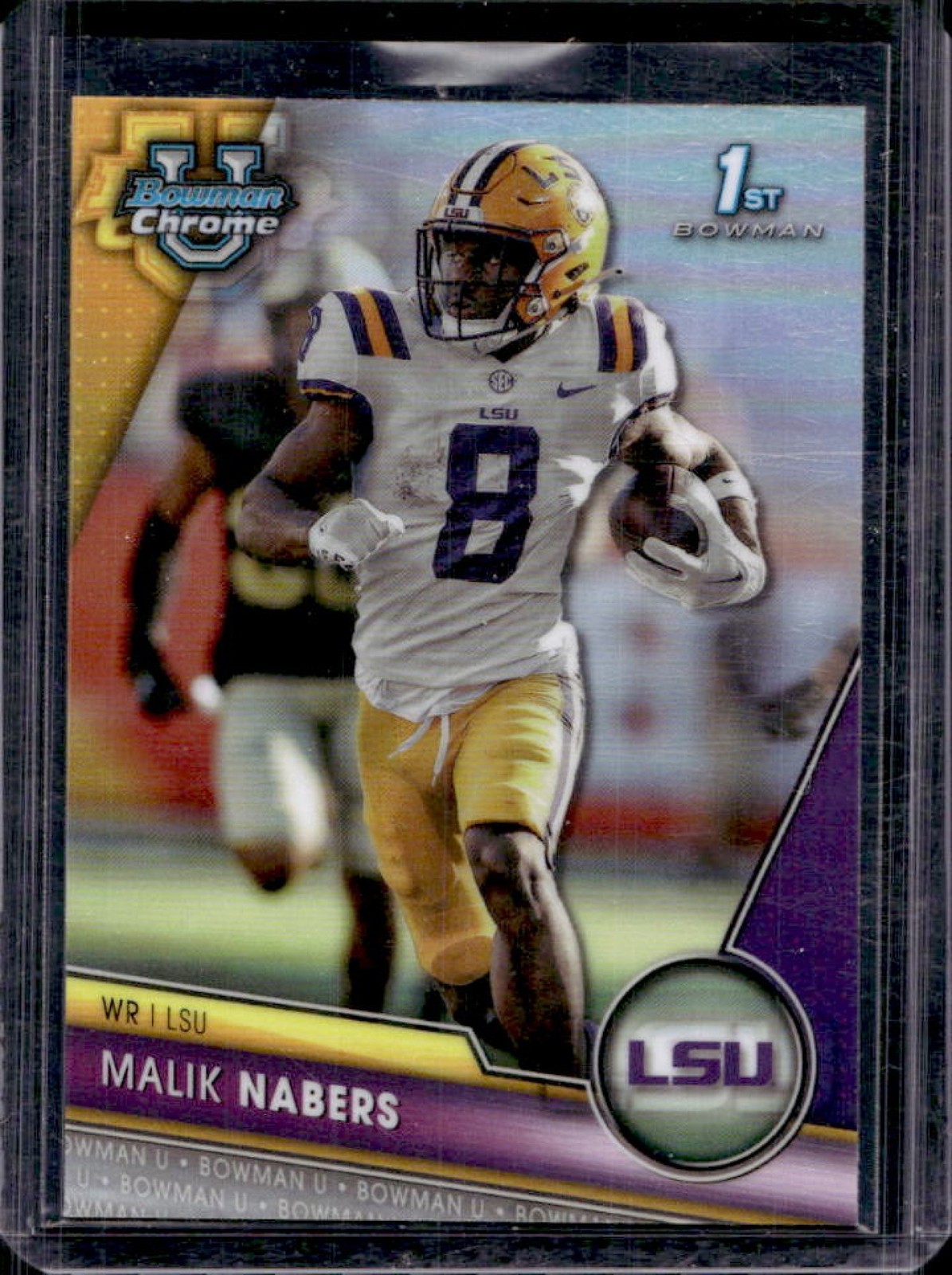 2023 Bowman Chrome U Malik Nabers 1st Refractor #74 Tigers