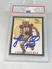 2012 FLEER RETRO SENSATIONS LUKE KUECHLY RC PSA 10 /AUTO AUTH POP12 COLLECTION