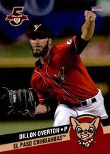 2018 EL Paso Chihuahuas Choice #17 Dillon Overton Ennis Texas TX Baseball Card