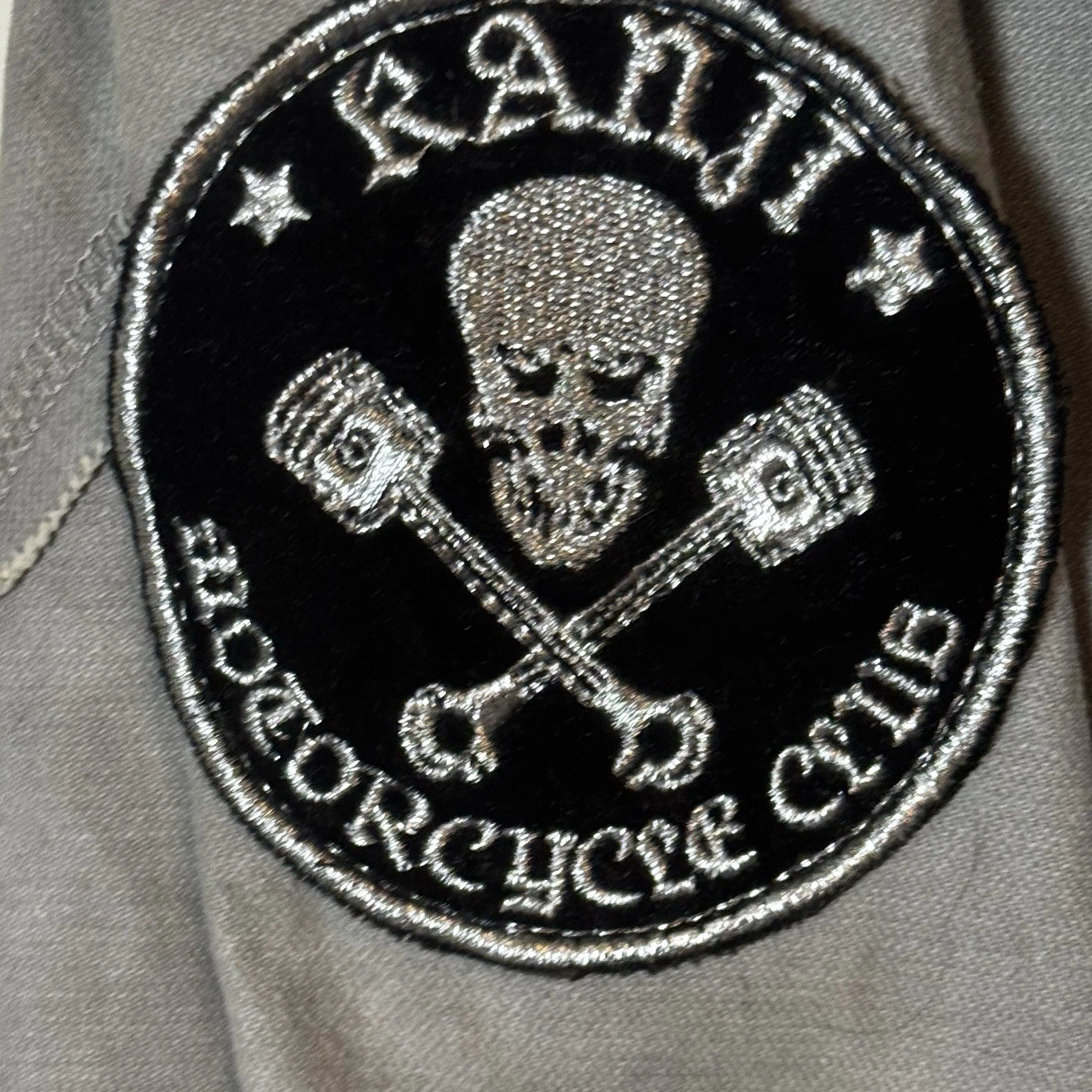 Kanji Motorcycle Club Canvas Blazer 3XL Live to Ride Jacket Distressed Look - product detail image 6