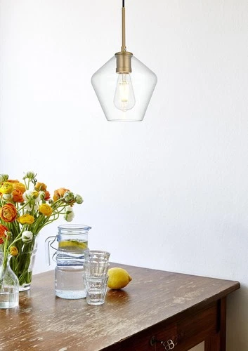 Elegant Lighting LD2256 Gene 8"W Mini Pendant - Gold - Picture 2 of 12