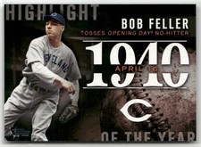 2015 TOPPS UPDATE #H-65 BOB FELLER HIGHLIGHT OF THE YEAR CLEVELAND INDIANS