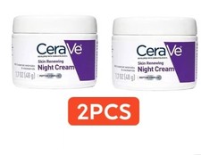 2 X CeraVe Skin Renewing Night Cream Moisturizing Face With Niacinamide 1.7oz