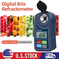 USA Refractometer - Digital Brix Refractometer, 0-55% Range Sugar Content GOYOJO