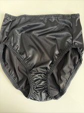 Vintage Vanity Fair Tricot Pillowtab Panties Lace Nylon Size 6 Medium BLACK