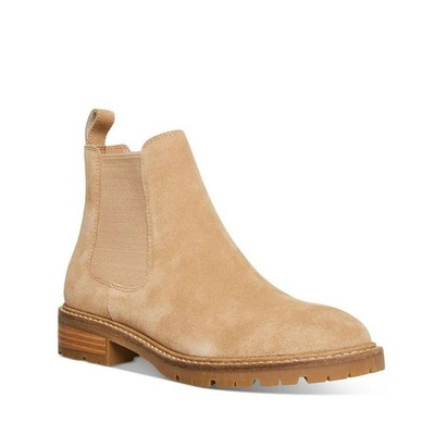 Steve Madden Women's Leopold Round Toe Chelsea Booties Tan Suede Size 5.5M