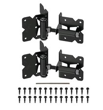 2 Pack Self Closing Gate Hinges Heavy Duty Gate Hinges for Wooden Vinyl PVC