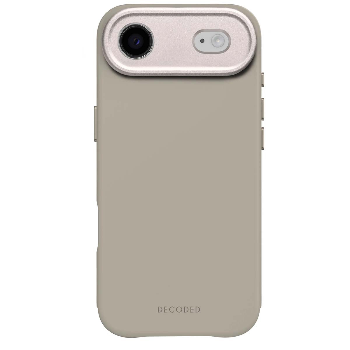 Coque iPhone Air silicone beige Décoded Future Crépuscule antimicrobien pour téléphone