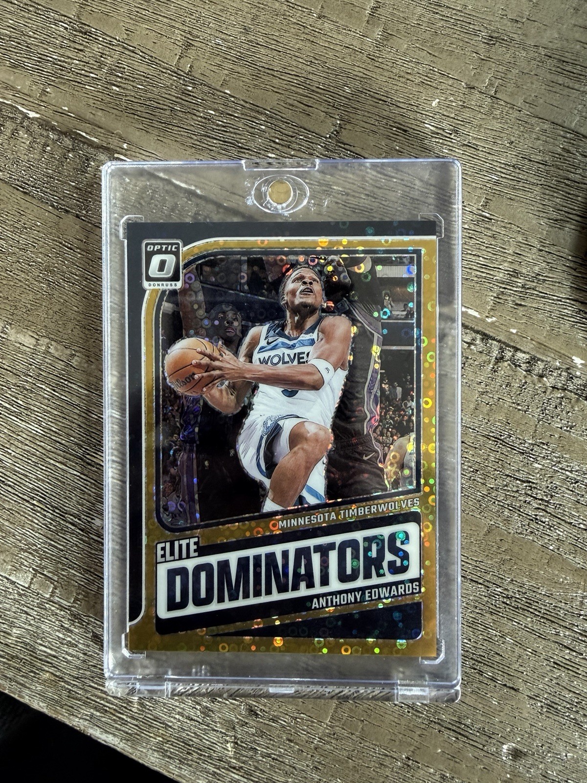 2024-25 Panini Donruss Optic Anthony Edwards #14 Elite Dominators Gold /10