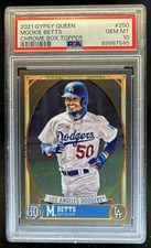 2021 Topps Gypsy Queen Mookie Betts Chrome Box Topper #250 Dodgers PSA 10