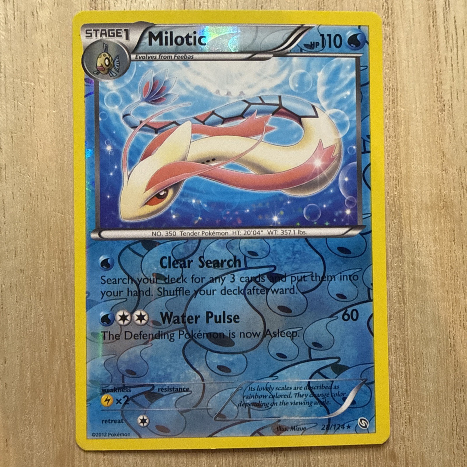MILOTIC - #28/124 Holo Rare Dragons Exalted Reverse Holo - Pokemon TCG
