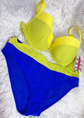 Merry Style Swim Swimsuit Bikini 2pc set Size 40/xxl  Molded  Bra retro pant