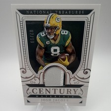 2025 Panini National Treasures Century Materials Josh Jacobs Packers CM-JJS /99 