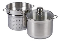 Karl KrÜGer Spaghettitopf Mit Glasdeckel 6,5 L Ø24Cm Edelstahl 3Teilig