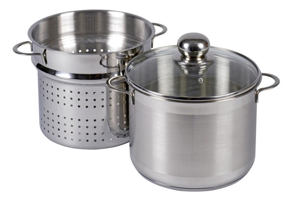 Karl KrÜGer Spaghettitopf Mit Glasdeckel 6,5 L Ø24Cm Edelstahl 3Teilig-image