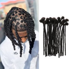IXIMII 60 Strands Permanent Loc Extensions Human Hair 0.4cm Width 8 Inch Full