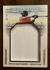 2024 Panini Boys Of Summer Baseball BRICE MATTHEWS Jumbo Patch Silver /49